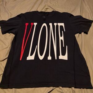 VLONE Black Tee with Red Accents